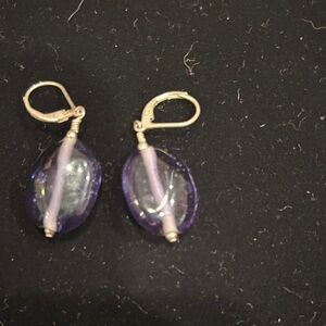 Elegant Purple Drop Earrings